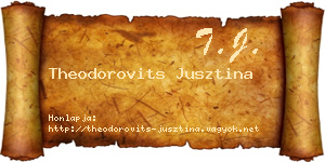 Theodorovits Jusztina névjegykártya